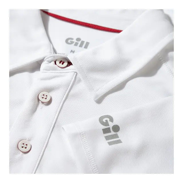 GILL UV Tec Polo Herre Str. L - Hvit 