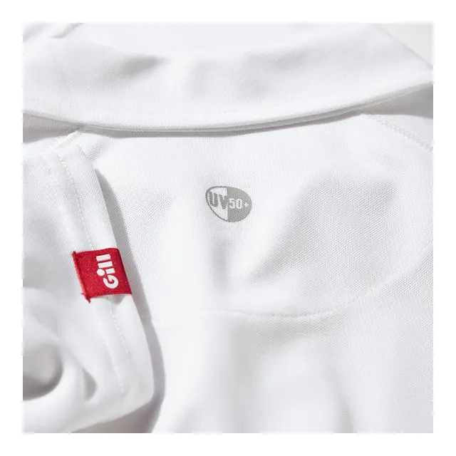 GILL UV Tec Polo Herre Str. L - Hvit 