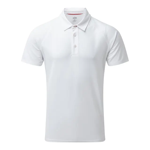 GILL UV Tec Polo Herre Str. L - Hvit 