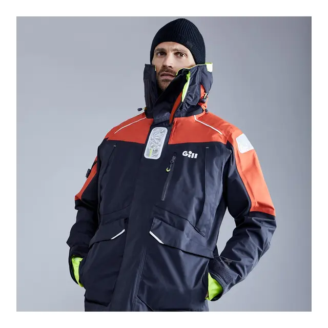 GILL OS1 Ocean Seiljakke - Str. S Graphite / Orange 