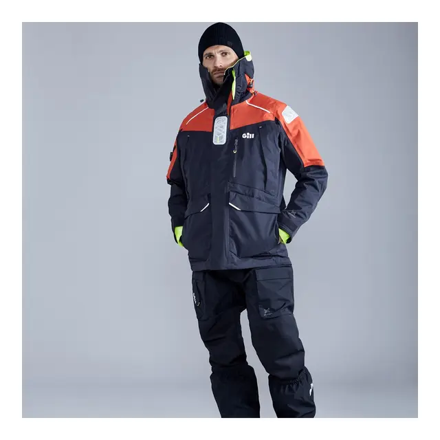 GILL OS1 Ocean Seiljakke - Str. S Graphite / Orange 
