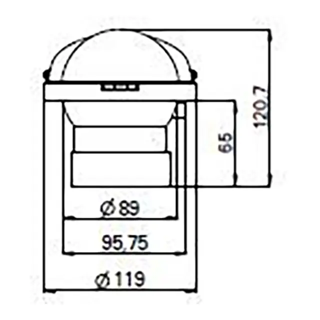 RIVIERA Zenith BZ1 Slim kompass - HVIT innfelling - Rose 80mm 