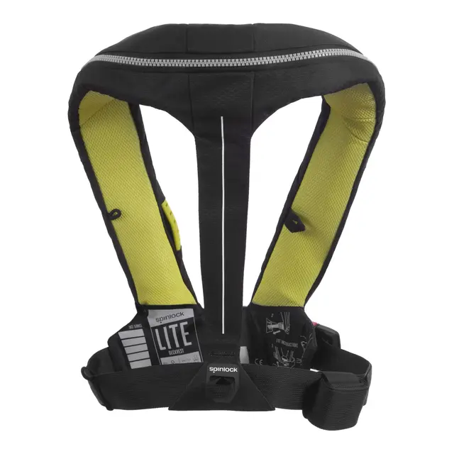 SPINLOCK Deckvest LITE - Sort Rå vest for bruk i motor- og seilbåter 