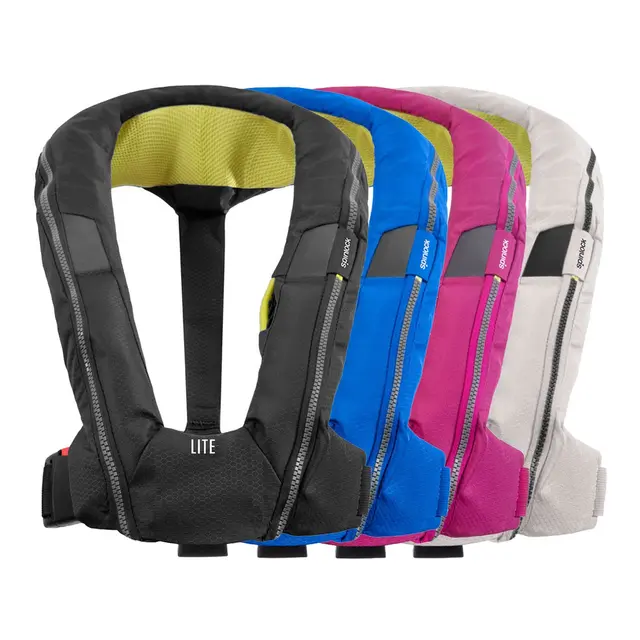 SPINLOCK Deckvest LITE - Sort Rå vest for bruk i motor- og seilbåter 