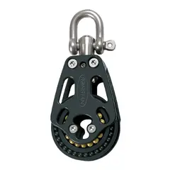 RONSTAN Blokk Orbit 60 enkel st&#229;ende 60&#176; &#216;60mm trinse - 12mm tau - kulelager(BB)