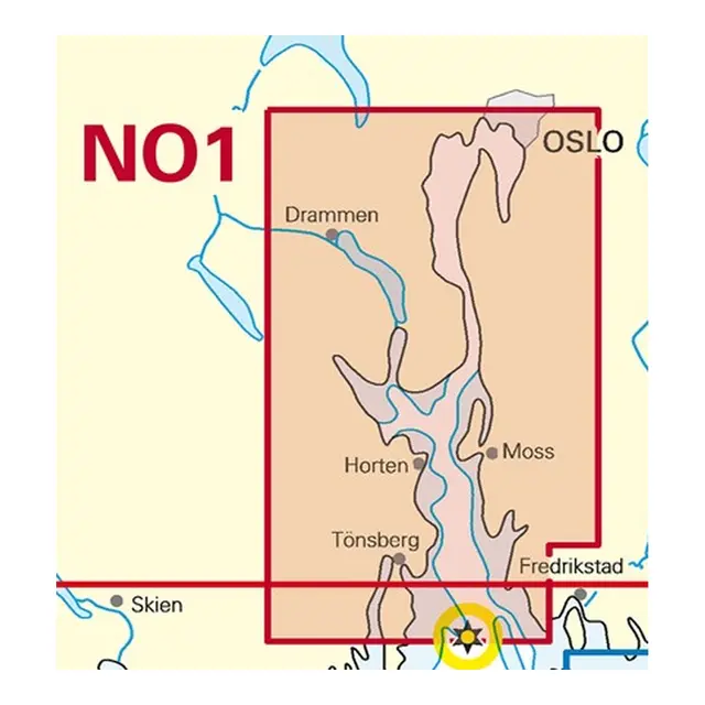 NV-CHARTS Atlas NO 1 Oslofjord Nord Oslo til Tønsberg 