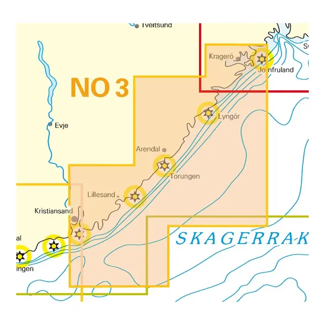 NV-CHARTS Atlas NO 3 Sørlandet Øst Kristiansand til Kragerø 