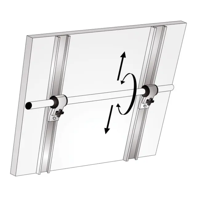 NOA Solcellepanelholder justerbar - 650mm skinner 