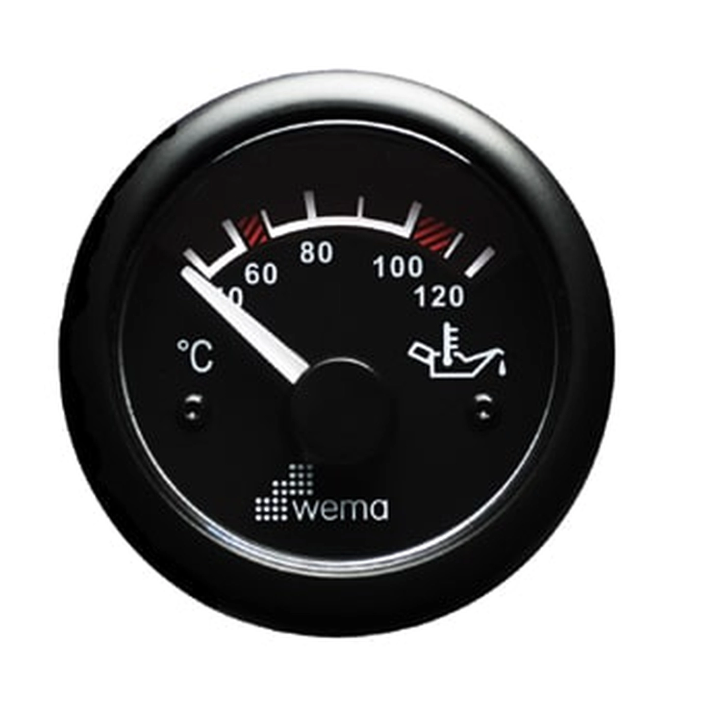 WEMA Oljetemperaturmåler sort