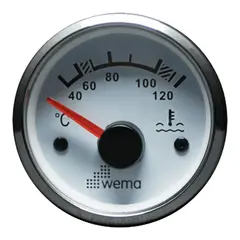 WEMA Vanntemperaturm&#229;ler SL-hvit Diameter: 52 mm
