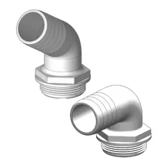 TRUDESIGN Slangekobling 90° / 120°- Hvit Passer til Y-ventil 127082 og 127083.