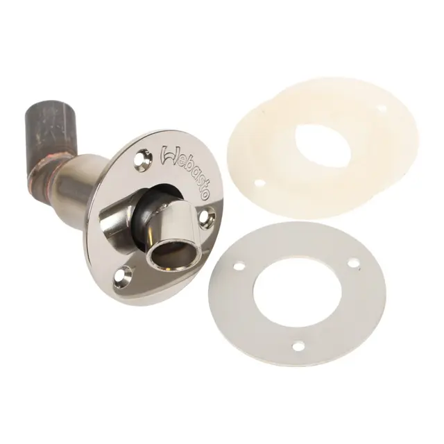 WEBASTO Eksosgjennomføring rustfri Ø 24 -  vinkel - dobbel vegg 