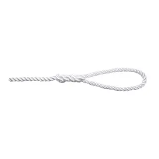 1852M Fortøyningsline, 3-slått Ø10mm x 6m - Hvit polyester
