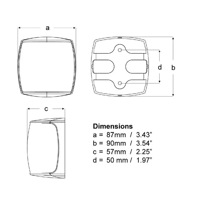HELLA MARINE NaviLED PRO - Styrbord 2NM - Hvit 