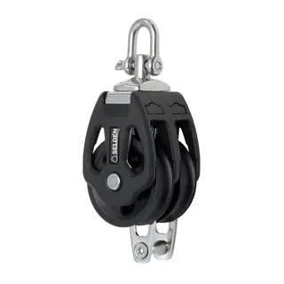 SELD&#200;N Blokk PBB50 dobbel/hundsvott m/glidelager, &#216;50mm trinser