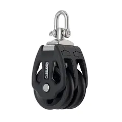 SELD&#200;N Blokk PBB50 dobbel m/glidelager, &#216;50mm trinser