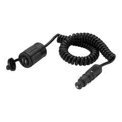 USB-lader dobbel kontakt m/sig. st&#248;psel og ledning 12V