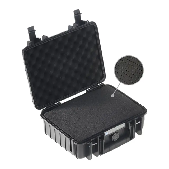 B&W Outdoor Case Type 1000 - Sort skuminnlegg universal, 270 x 215 x 105mm 