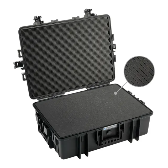 B&W Outdoor Case Type 6500 - Sort Skuminnlegg universal- 610 x 430 x 265mm 