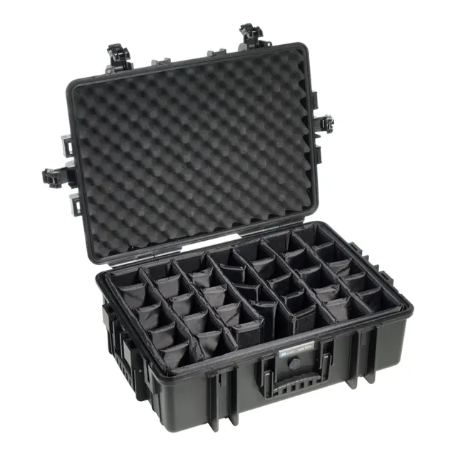 B&W Outdoor Case Type 6500 - Sort Multirom inndelere - 610 x 430 x 265mm 