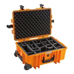 B&amp;W Outdoor Case Type 6700 - Orange Multirom inndelere - 660 x 420 x 265 mm