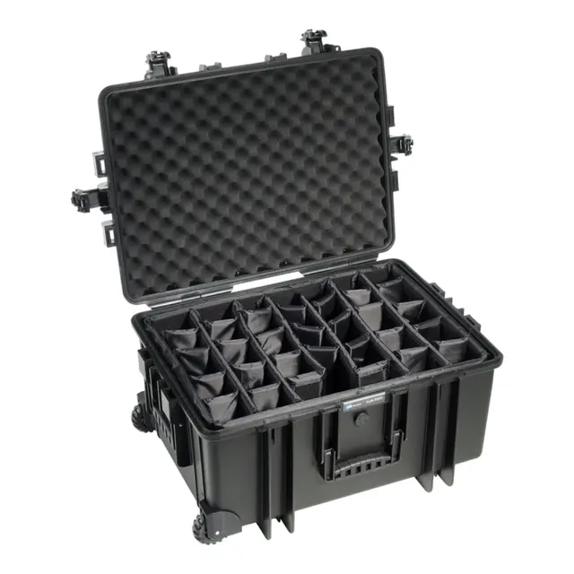 B&W Outdoor Case Type 6800 - Sort Multirom inndelere - 660 x 490 x 335mm 