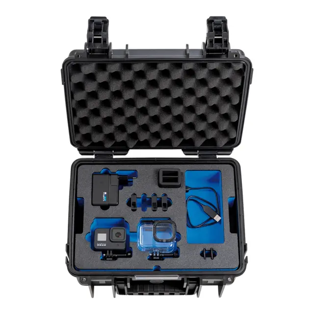 B&W Outdoor Case Type 3000 - Sort for 2x GoPro Hero 8 - 365 x 295 x 170 mm 