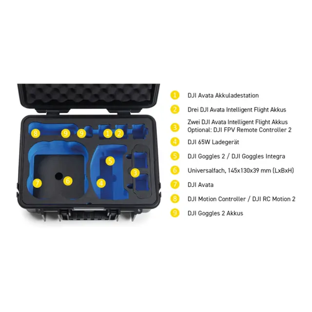 B&W Outdoor Case Type 4000 - Sort for DJI Avata - 420 x 325 x 180 mm 