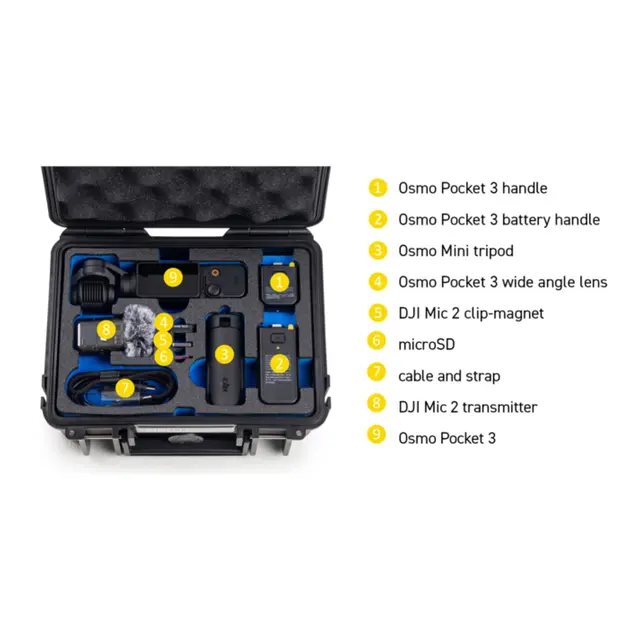 B&W Outdoor Case Type 500 - Sort for DJI Osmo Pocket 3 - 230 x 180 x 90cm 