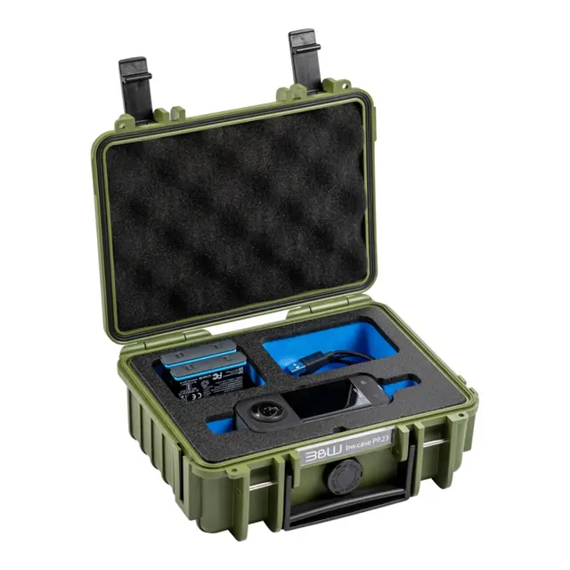 B&W Outdoor Case Type 500 - Mørk Grønn for Insta360 X3 - 230 x 180 x 90mm 
