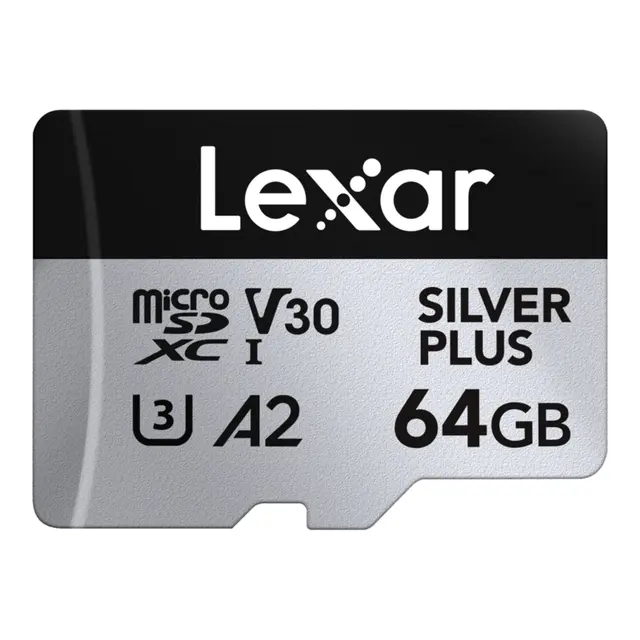 LEXAR microSD XC Silver Plus - 64GB 1066x UHS-I/U3/A2/4K R205/W150 (V30) 