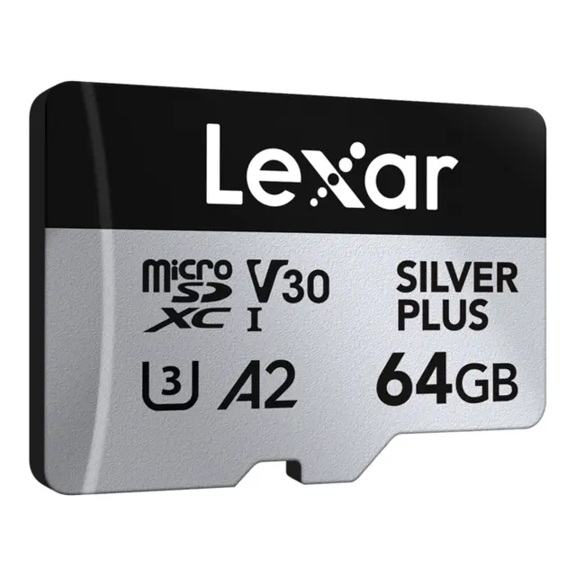 LEXAR microSD XC Silver Plus - 64GB 1066x UHS-I/U3/A2/4K R205/W150 (V30) 
