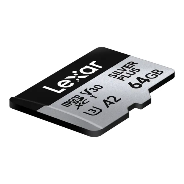 LEXAR microSD XC Silver Plus - 64GB 1066x UHS-I/U3/A2/4K R205/W150 (V30) 