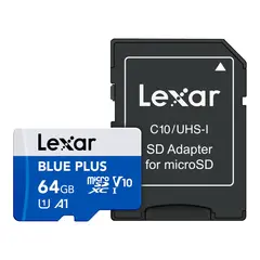 LEXAR microSD HC Blue Plus - 32GB m/SD Adapter - UHS-IC10/A1/U1(V10)