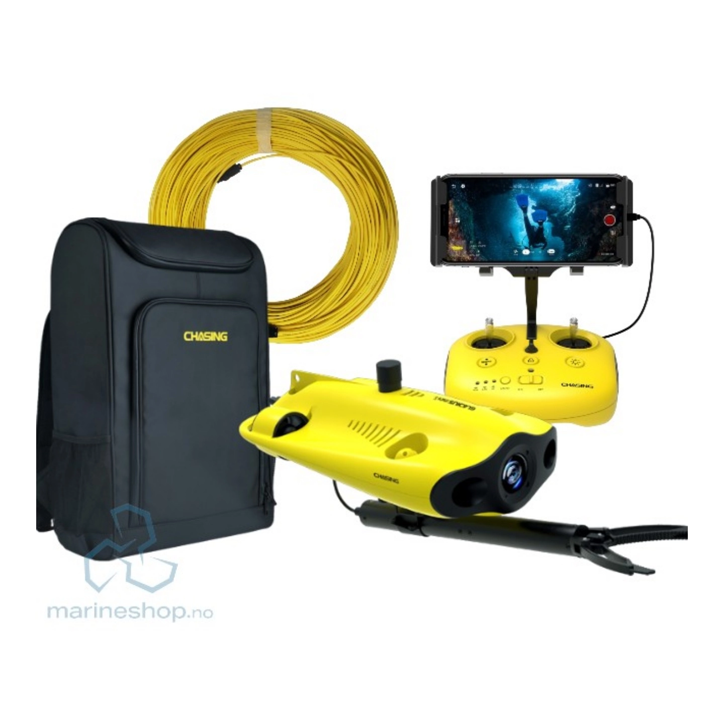 CHASING Gladius Mini S Undervannsdrone 100m kabel - m/ryggsekk og gripearm