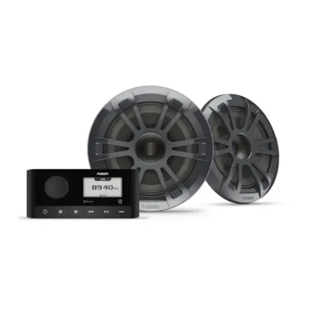 FUSION Stereopakke RA60/EL653SPG MS-RA60 og EL Sports 6,5" høyttalere grå 