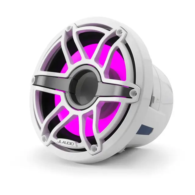 JL AUDIO M6 Marine Subwoofer - 8" Sportshvit front - LED RGB - 4 O - 200W 