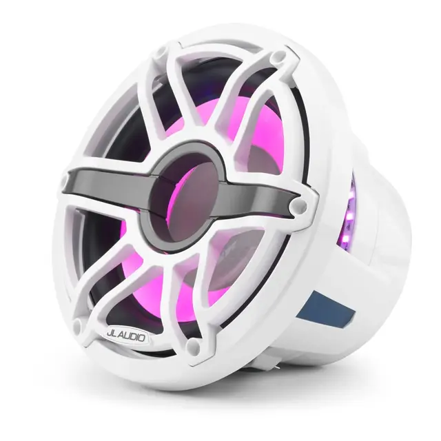 JL AUDIO M6 Marine Subwoofer - 10" Sportshvit front - LED RGB - 4 O - 250W 