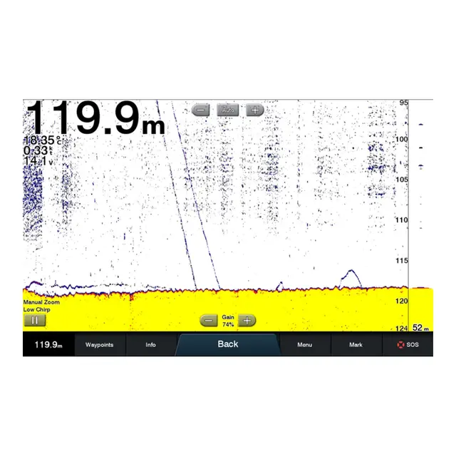 GARMIN Gj. gående bronsesvinger - 1kW CHIRP 42-65 & 130-210 kHz, Airmar B265LH 