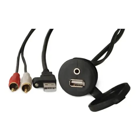 FUSION USB + AUX kontakt For Fusionpanelbrakett