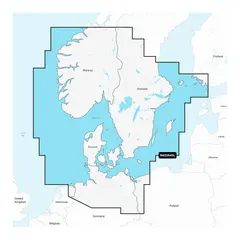 NAVIONICS+ Sjøkart for kartplottere NAEU645L: Skagerak - Nordsjøen Syd m.m