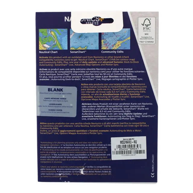 NAVIONICS+ Sjøkart - Oppgradering SD Oppgradering av eksisterende kart 