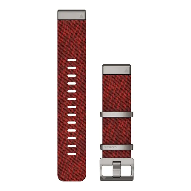GARMIN Quickfit 22 - klokkerem jacquard-vevd nylon – rød 