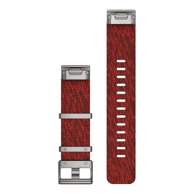 GARMIN Quickfit 22 - klokkerem jacquard-vevd nylon – rød 