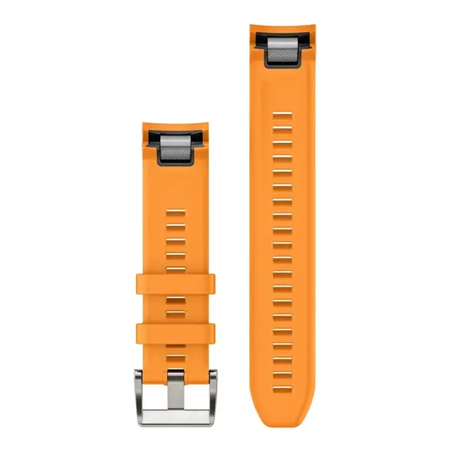 GARMIN Quickfit 22 - klokkerem Oransje silikon - MarQ stripe design 