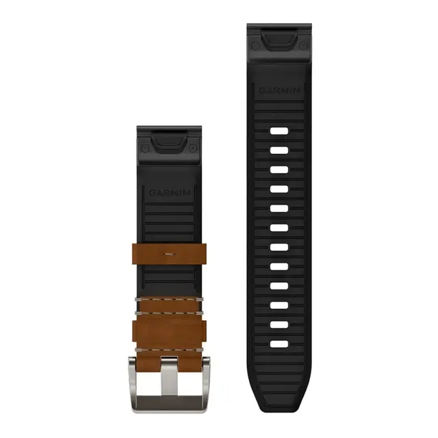 GARMIN Quickfit 22 - klokkeremmer Skinn-/fkm-hybrid - brun/sort 