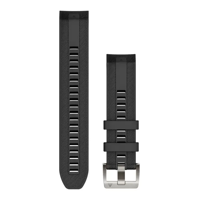 GARMIN Quickfit 22 - klokkerem Sort silikon - MarQ stripe design 