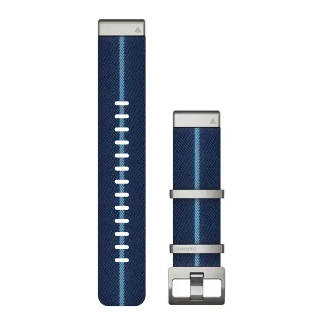 GARMIN Quickfit® 22-klokkerem Stripete jacquard-vevd nylon, indigo 