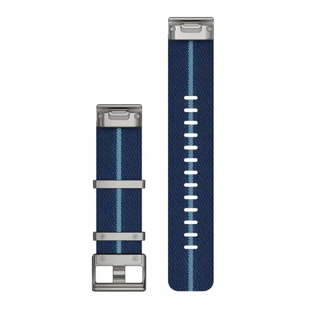 GARMIN Quickfit® 22-klokkerem Stripete jacquard-vevd nylon, indigo 