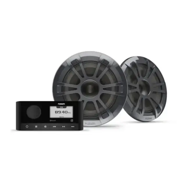FUSION Stereopakke RA60/EL653SPG MS-RA60 og EL Sports 6,5" høyttalere grå 
